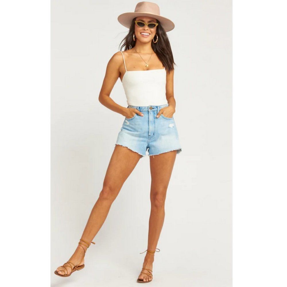 Show Me Your Mumu Sz. 24 Arizona High Waisted Shorts ~ Rainwater